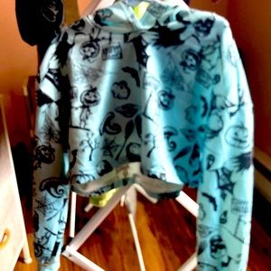 Girls cropped Halloween look hoodie, light weight